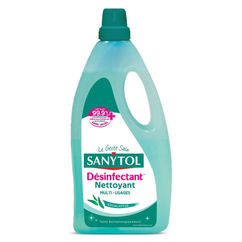 Nettoyant Désinfectant Sols et Surfaces Eucalyptus 1L SANYTOL Drive Z