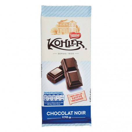 Tablette De Chocolat Noir Superieur Kohler Nestle 170grs Drive Z Eclerc