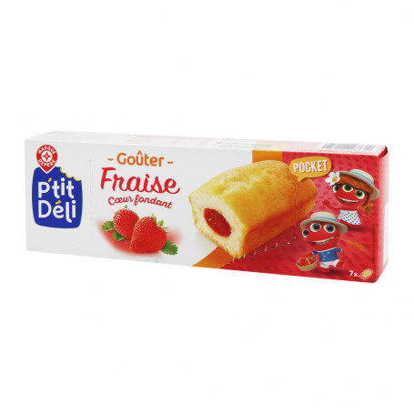 Gâteaux fourrés P'tit Déli Fraise x7 - 196g