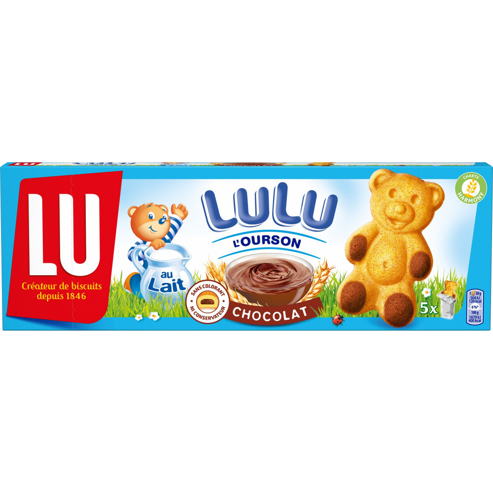 Biscuit Chocolat Lulu L Ourson Lu 150grsgateau Ourson Lu Fourre Chocolat Lait X5 150g Drive Z Eclerc