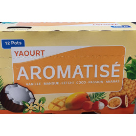 Yaourt ferme sucre aromatise saveur fruitee - 12 pots - LP Possession -  Drive Leader Price Réunion