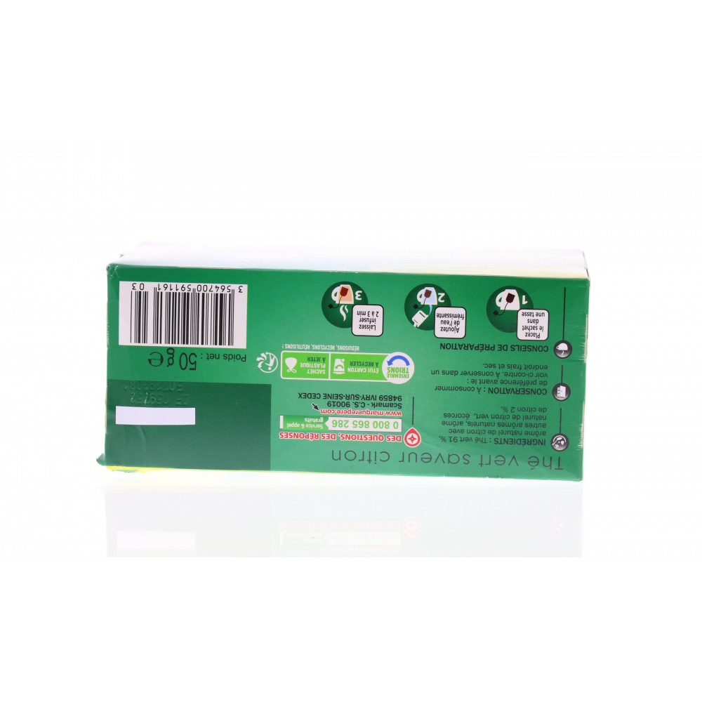 THE VERT MENTHE 25 SACHETS- BRITLEY - 40G - Drive Z'eclerc