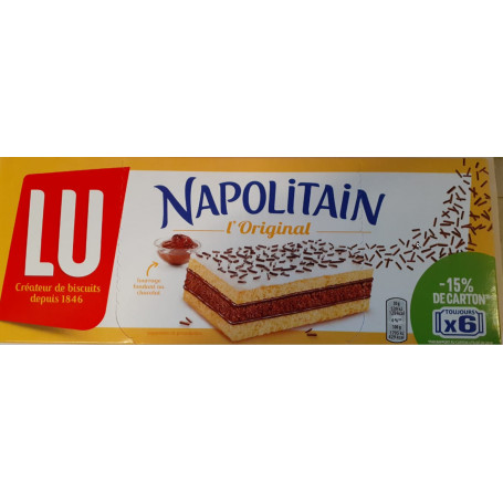 Gâteaux au chocolat L'Original Napolitain LU : Les 2 boîtes de 6 sachets -  180 g à Prix Carrefour