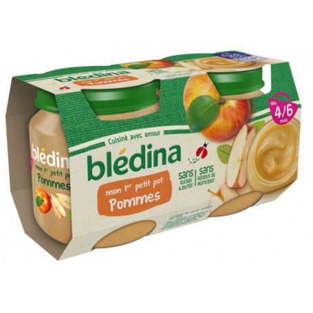 Compotes Pour Bebe Pommes Des 4 Mois Bledina 2x130g Drive Z Eclerc