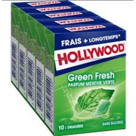 Chewing-gum Menthe Verte - HOLLYWOOD - 5x14g 