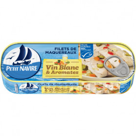 FILETS DE MAQUEREAUX VIN BLANC AROMATES - PETIT NAVIRE -175G