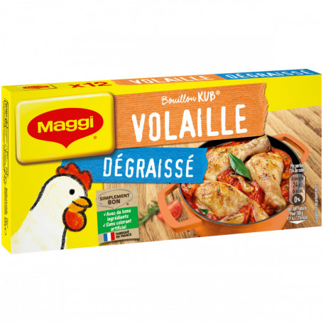 Cube Bouillon de Volaille MAGGI Retrouvez tout le bon goût de la volaille  dans un petit cube ! Pour vos recettes