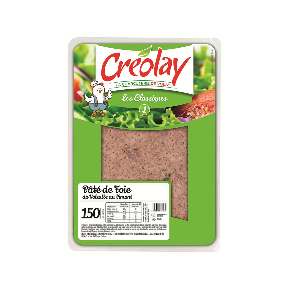 Pâté de foie de volaille au piment - CREOLAY - 150g - Drive Z'eclerc