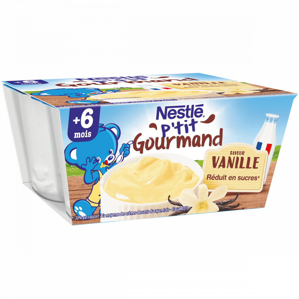 Nestle P Tit Gourmand Saveur Vanille 4 X 100g Des 6 Mois Drive Z Eclerc