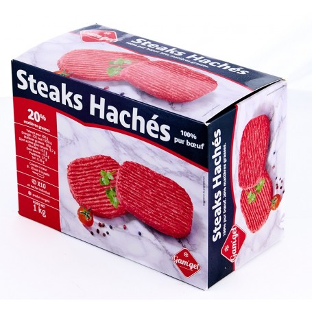 Steaks hachés 100% pur bœuf - GAM'GEL - 1kg - Drive Z'eclerc